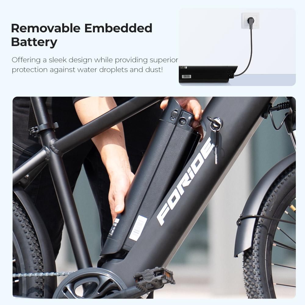 Foride Roamer 1 E-bike with 468Wh Embedded Removable Battery and Shimano 7-Speed Gears