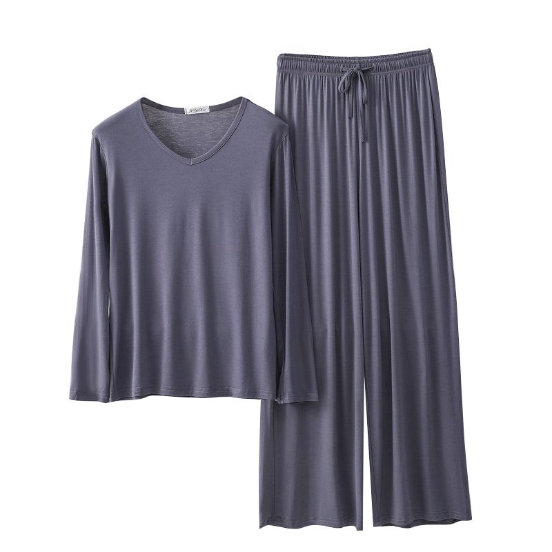 Women's Loose Casual Pajama Sets V-neck T-shirt and Drawstring Pants