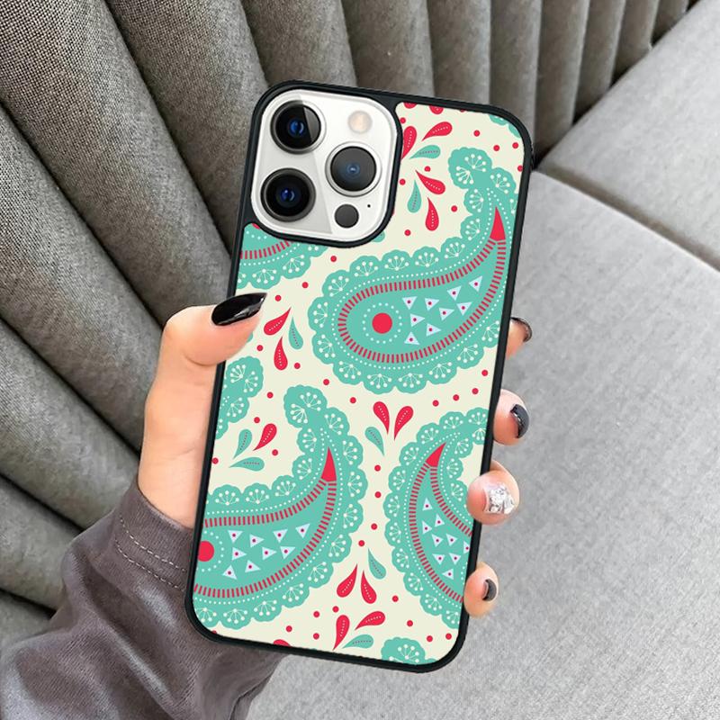 Floral Paisley Pattern Phone Case For iPhone 17 Air 16 16e 15 13 14 Pro Max 11 12 Plus 2022 MAX Shell Cover coque