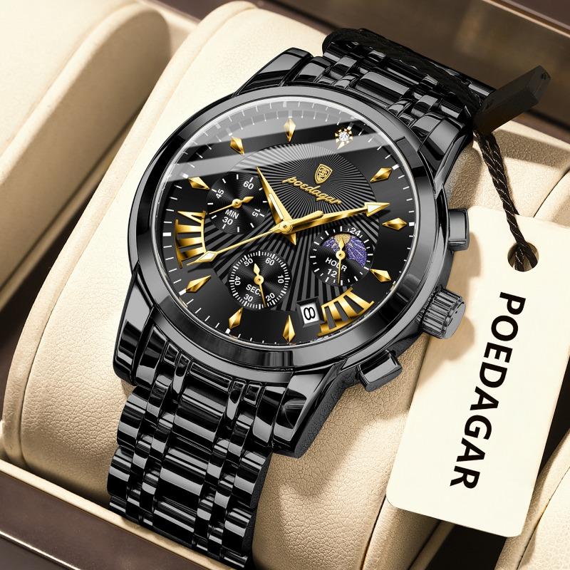Top Brand Multi-function New Men's Watch Waterproof Fashion Quartz Luminous Calendar Wrist Watch