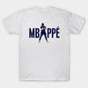 Men Black Print T-shirt Kylian Mbappe, Real Madrid Football Design No-Cut Transfer Paper Print Cotton Tshirt