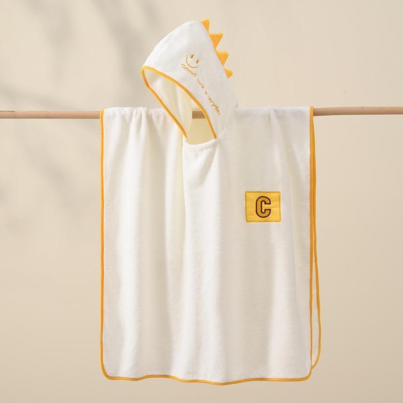 

Children s goose bathrobe coral fleece absorbent cape baby bath bathrobe hooded baby can wear wrap 70*140cm