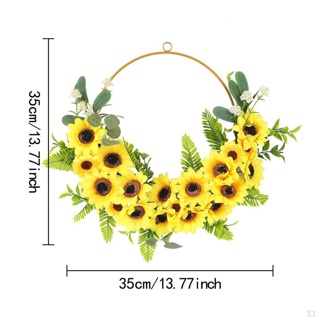 Künstlicher Blumen-Sonnenkranz Helles Gelb Eingang Lebendige Farben Heimdekoration