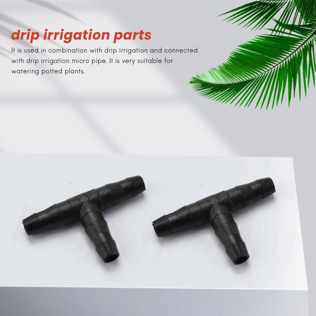 M-Modern-200Pcs 1/4 Inch Universal Barbed Tee Fittings, Drip Irrigation Barbed Connectors For 1/4 Inch Water Hose Connectors