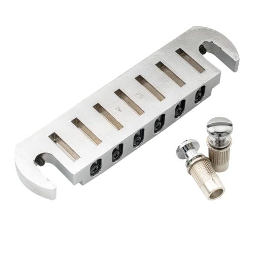 Wilkinson WOGT3 10.4mm Pigtail Wraparound Bridge Tailpiece for USA Les Paul, Epiphone Junior SG, and Electric Guitars, Chrome