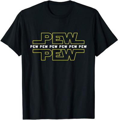Pew Pew Wars Funny Space Star Noises Science Geek T-Shirt Funny