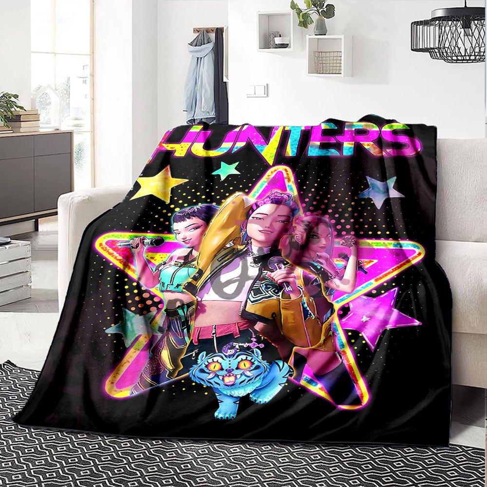 1pc Hunter X (4) Blanket Soft Warm Throw for Home, Office, Travel All Season Cozy Bedding Gift, Office Cozy AccessoryB04