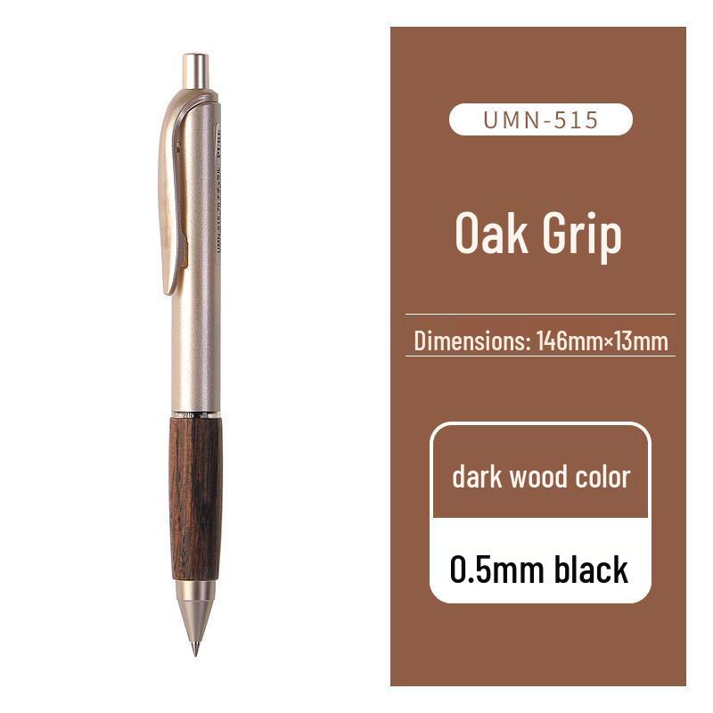 Mitsubishi Uni Black 0.5mm Oak Grip Signature Pen for Office & Exams