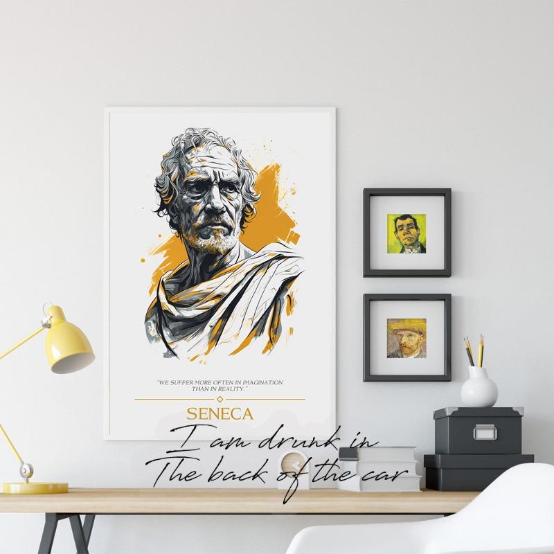 Stoische Philosophie Zitate Poster Leinwanddruck Marcus Aurelius Seneca Philosophie Wandkunst Dekor Altgriechische Stoische Zitate Dekor