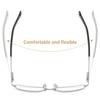 May Flower Reading Glasses Men Anti Blue Light Metal Half Frame Presbyopia Eyewear Business Computer Glasses +2