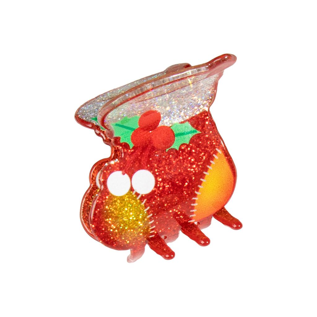 Girls Hair Clip Mistletoe Glitter Hairpin Lapel Jewelry Ornaments Headdress Mistletoe Glitter Hair Clips Lapel Jewelry