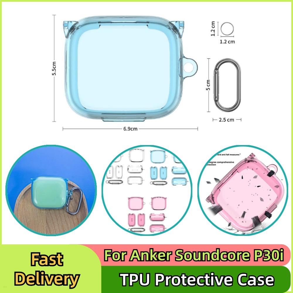 1PC Colorful TPU Earphone Protective Case For Anker Soundcore P30i Earbuds Cover Dustproof Bluetooth Headphone Box Sleeve