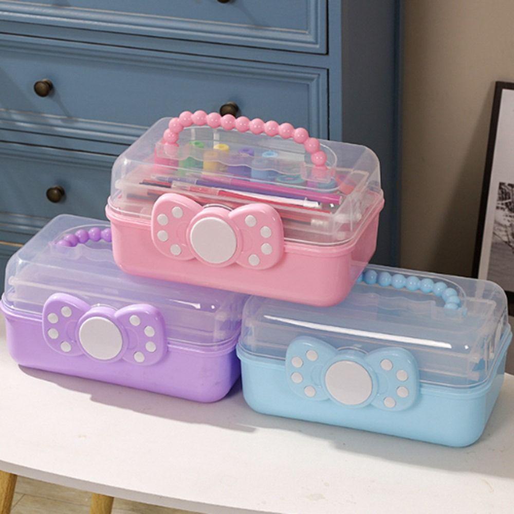 Foldable Hairpin Storage Box Large Capacity Hair Accessories Organizer  Children Girls