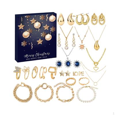 Jewelry Advent Calendar Christmas Gift for Holiday 24 Days Fashion Bracelet