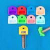 8pcs Colorful Key Covers Key Sleeves for Efficient Key Differentiation with Sturdy Plastic and Accessories