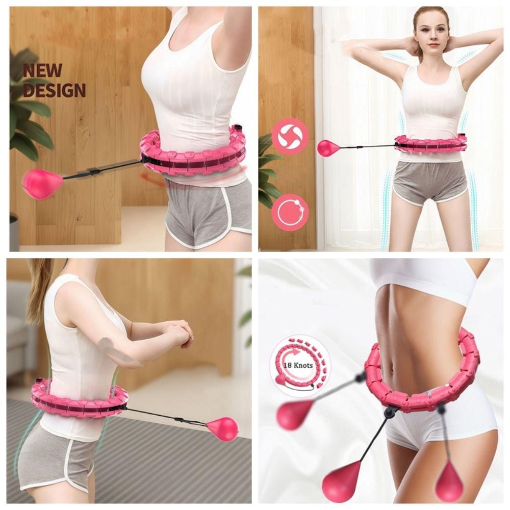 18 Detachable Knots Fitness Hoop Adjustable Abdominal Workout Equipment  Women/Men