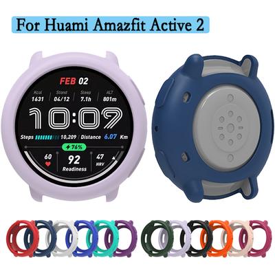 Soft Silicone Case For Huami Amazfit Active 2 Watch Cover Decoration Hollow Protective Case Super Light For Amazfit Active 2