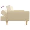 2 Seater Sofa Bed Cream Fabric