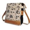 SEL De MER Upcycled Blossom Print Canvas & Leather Shoulder Bag, Canvas Crossbody Bags, and Leather Shoulder Bag, Crossbody Bag for Women.