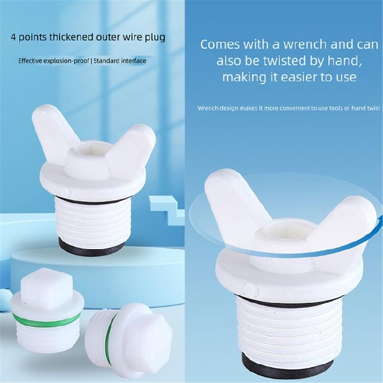 20 Pack Strong Threaded End Caps Heat Resistant Plastic Plugs Home Plumbing Irrigation Systems
