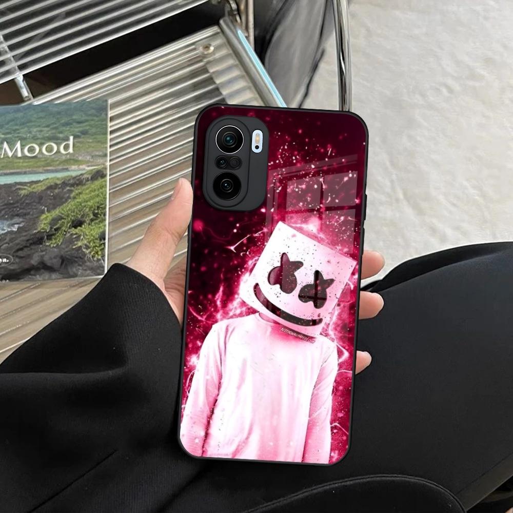 Marshmallow DJ Handyhülle für Xiaomi 14 13 12 11 13t 12t 11t POCO M6 M5 X6 X5 F6 F5 Ultra Pro Lite 5G gehärtetes Glas