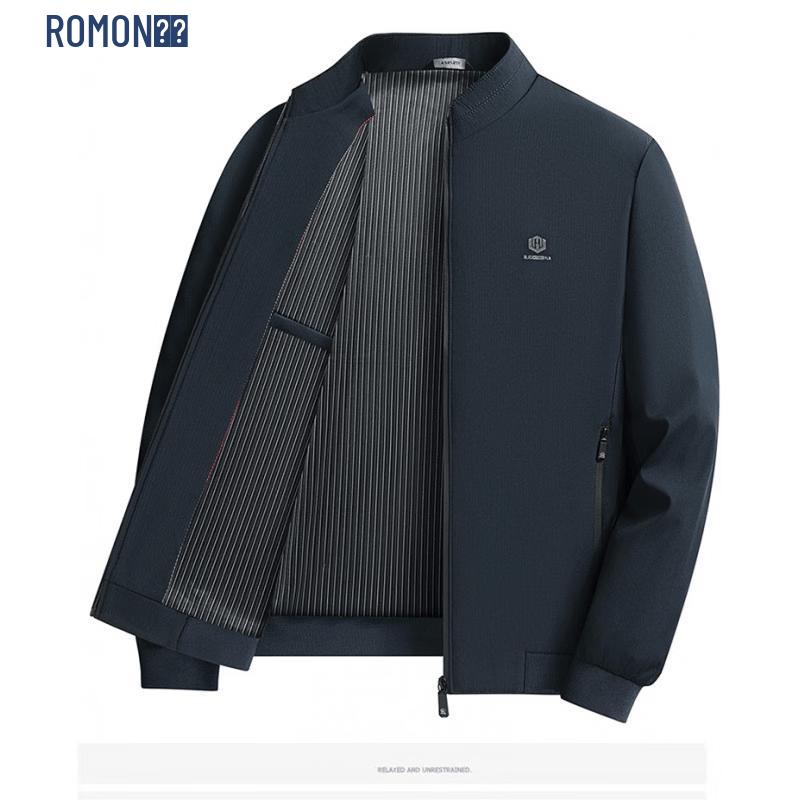Romon Men s Stand Collar Business Casual Jacket L
