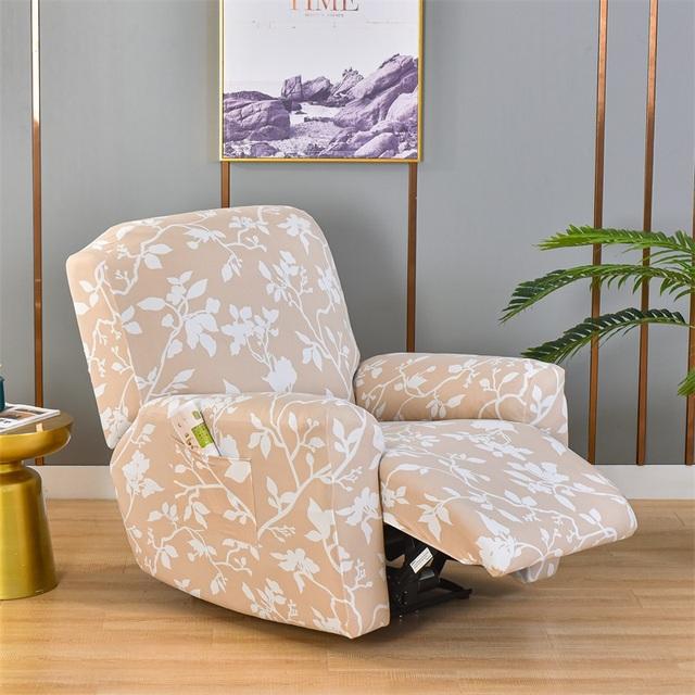 Geometry Printed Flower Stretch Lazy Boy Sofa Cover Recliner Cover Chair Covers For Leather Living Room Recliner Chair Slipcover