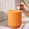 Small Press Top Desktop Trash Can Versatile PP Material 4.9x5.9inch for Office Organization Accessory Waste Bin Sunflower Design