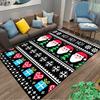 Christmas Themed Carpet with Santa, Snowflakes, Gifts and Hearts Suitable for use as an anti-slip for living room bedroom sofas