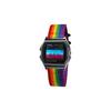 CASIO Custom Collection Quartz Movement Nylon Strap Watch Unisex Black Dial A158WA-1(Watch5--)