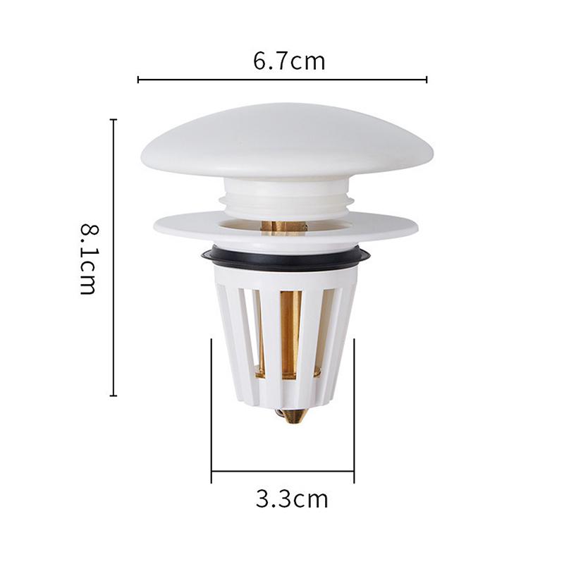 Durable Ceramics Bathroom Sink Plug Stopper Drain Stopper Anti-Odor Bathroom Sink Drain Plug Pressure Drain Filter Universal