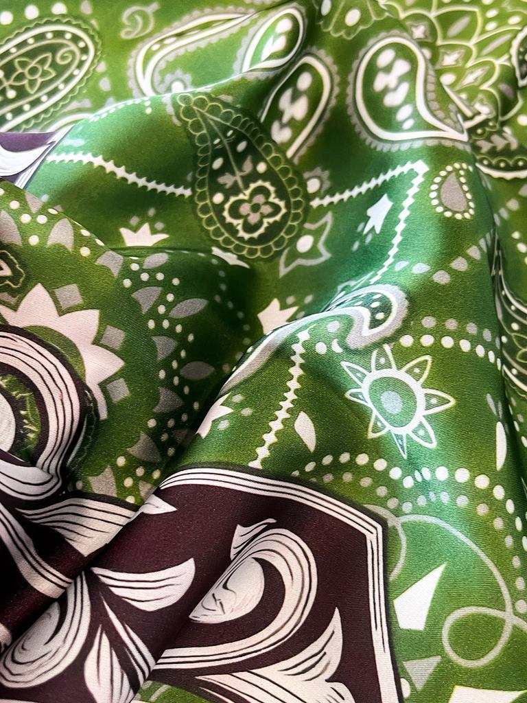 Design Print Square Silk Scarf Women Neckerchief Bandana Foulard Lady Shawl Scarves Wrap Head Hair Band Ties