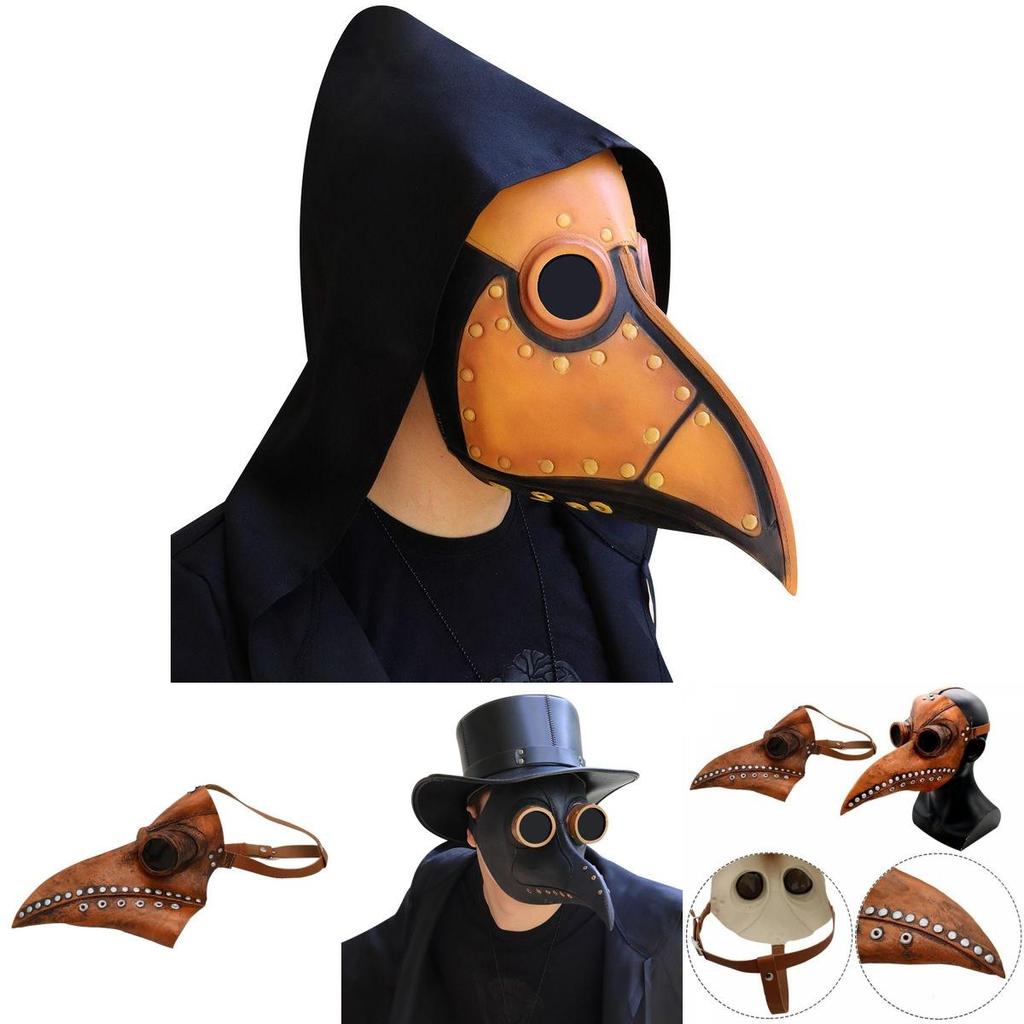 Pestdoktor Vogelmaske mit langem Schnabel für einen authentischen Halloween-Cosplay-Look
