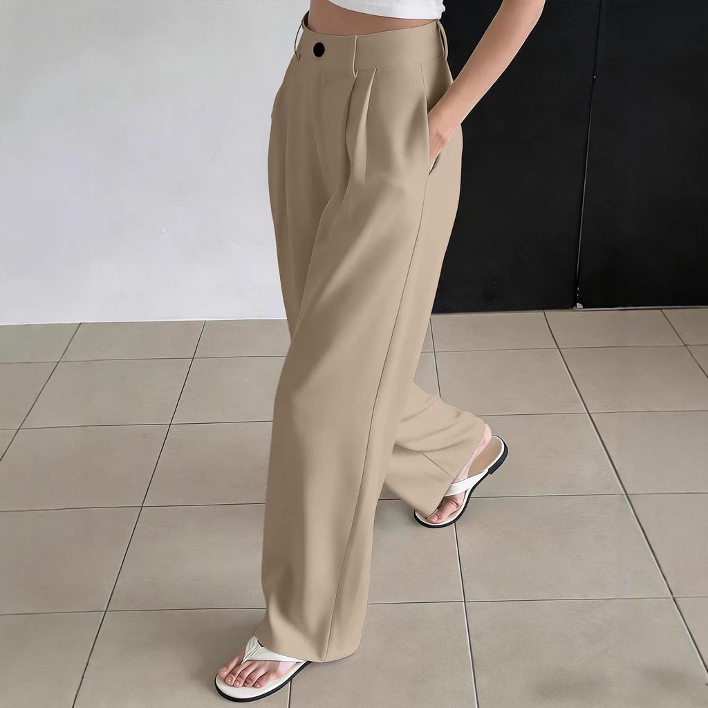 2026 Spring/Autumn Women's High-Waisted Wide-Leg Pants: Versatile, Casual, and Elegant