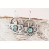 European and American Vintage Eagle Earrings, Bohemian Style Inlaid with Synthetic Turquoise