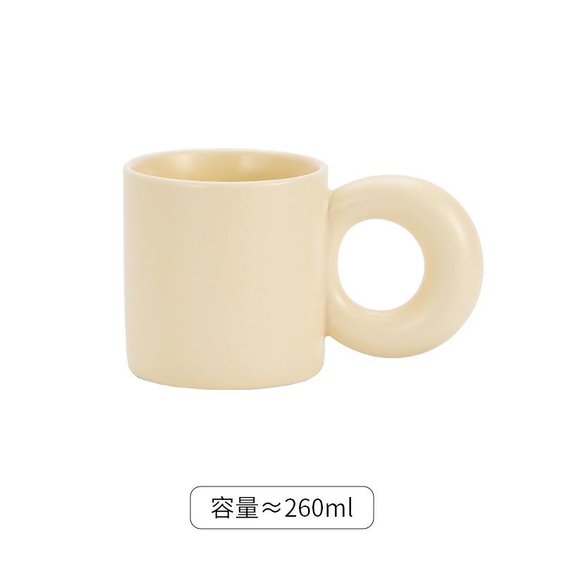 Creative Macaron Candy Color Ceramic Mug Mug Home Office Couple Coffee Mug Gift Mug Souvenir 201-300ml