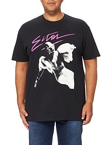 Elton John Men s EJTEE13MB05 T-Shirt, Black, XXL L