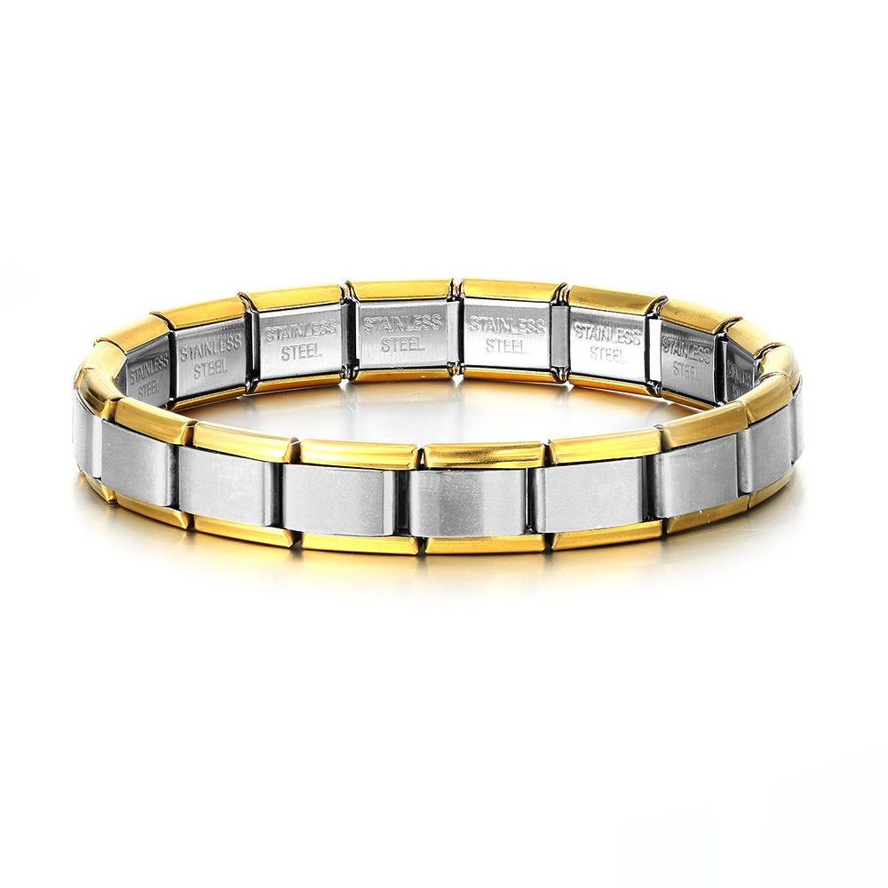 9mm breites Italienisches Edelstahl Charm Armband Mode Männer Mädchen Modulares Armband Hohe Qualität DIY Fabrik