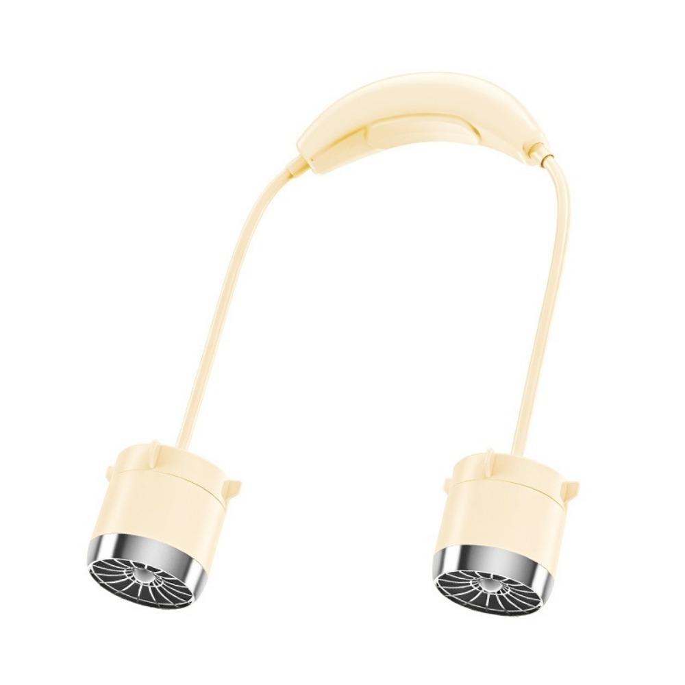 360° Bendable Neck Electric Fan USB Rechargeable Around Neck Cooler Hanging Neck  Fan  Lazy People