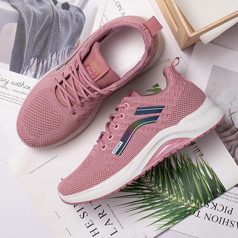 Nouvelles chaussures de sport décontractées à semelles épaisses pour enfants, chaussures de marche confortables et respirantes à semelles souples, tissées en flyknit pour enfants