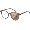 [Cyxus] "Magic Glasses" Photochromic Lenses, Blue Light Blocking, UV Protection, Boston Frame, Brown