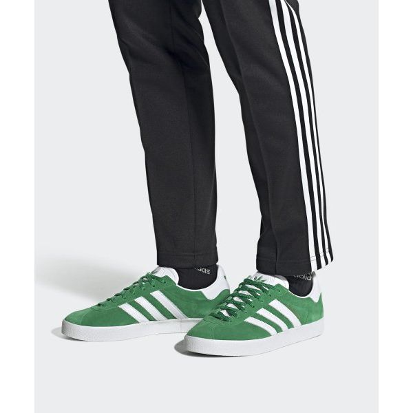 Adidas Gazelle 85 Green White Unisex Sneakers Cloud-White Gold-Metallic IE2165