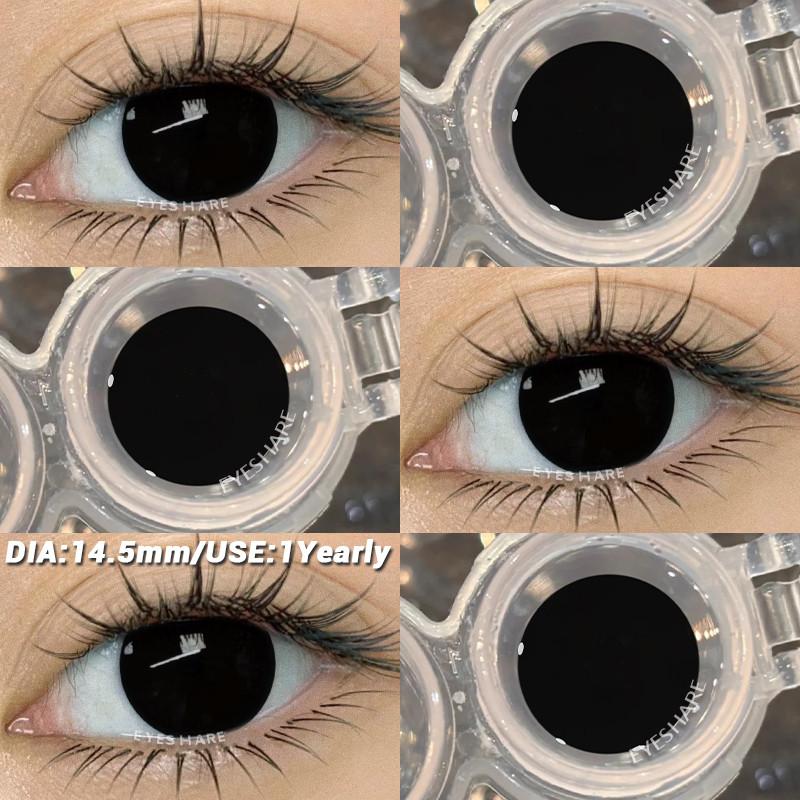COD EYESHARE RAVEN BLACK Cosplay Contact Lenses Blood-red Halloween Eye Makeup Lens White/Black Crazy Cosplay Softlens