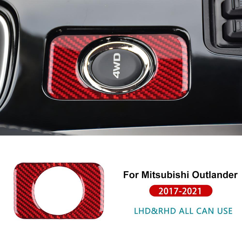 Настоящая мягкая карбоновая наклейка для Mitsubishi Outlander 2017 2018 2019 2020 2025 LHD RHD Панель кнопки переключения передач Внутренняя отделка