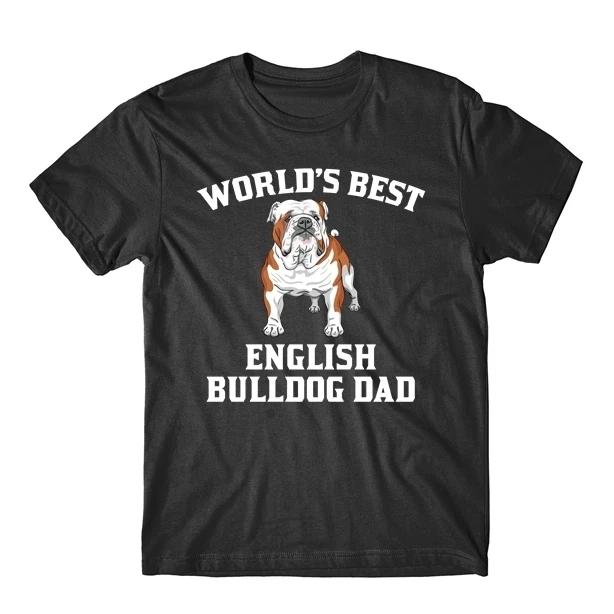 World s Best English Bulldog Dad Dog Owner Graphic T-Shirt M