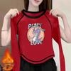 Women's 2024 Autumn/Winter Versatile Double-Sided German Velvet Long-Sleeve Chic T-Shirt Top