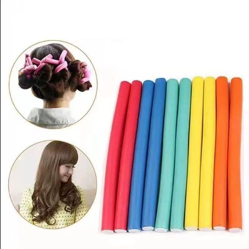 10 Pezzi Universali Bigodini per Permanente Bigodini per Capelli Colorati Spugna Arricciacapelli Arricciacapelli Manuali per Bellezza Cura Personale