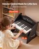 VEVOR Kids Piano Keyboard, 25 Keys Wooden Digital Piano for Kids, Mini Music Educational Instrument Toy with Realistic Sound, Dual Power