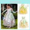 Princess Tiana Dress Kids Girls Costume Birthday Christmas Party Gift