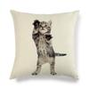 Cute Cat Linen Sofa Cushion Cover - Simple Style, Special Edition 430